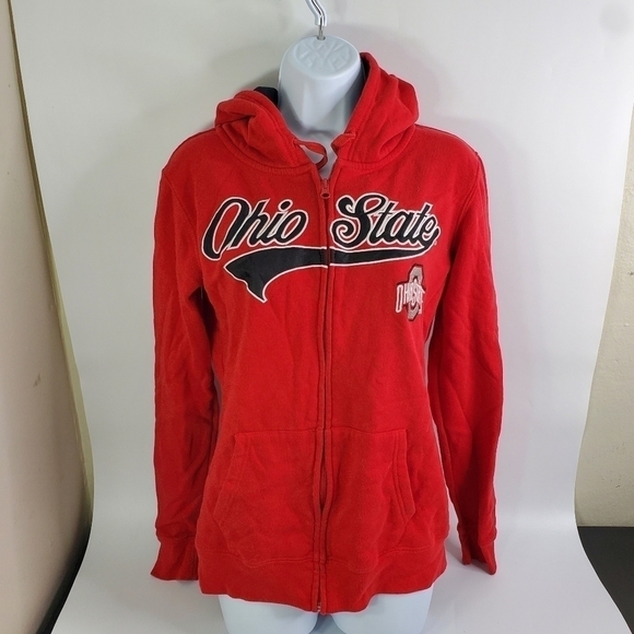 Ohio State University Buckeyes NCAA Apparel Hooded Jacket Full Zip Logo Size M - Picture 6 of 9
